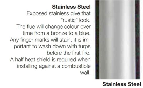 stainless steel flue for wood heater