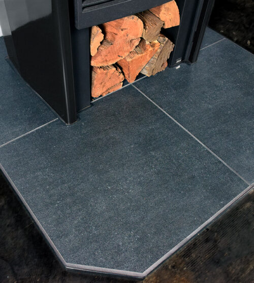 tile wood heater hearth