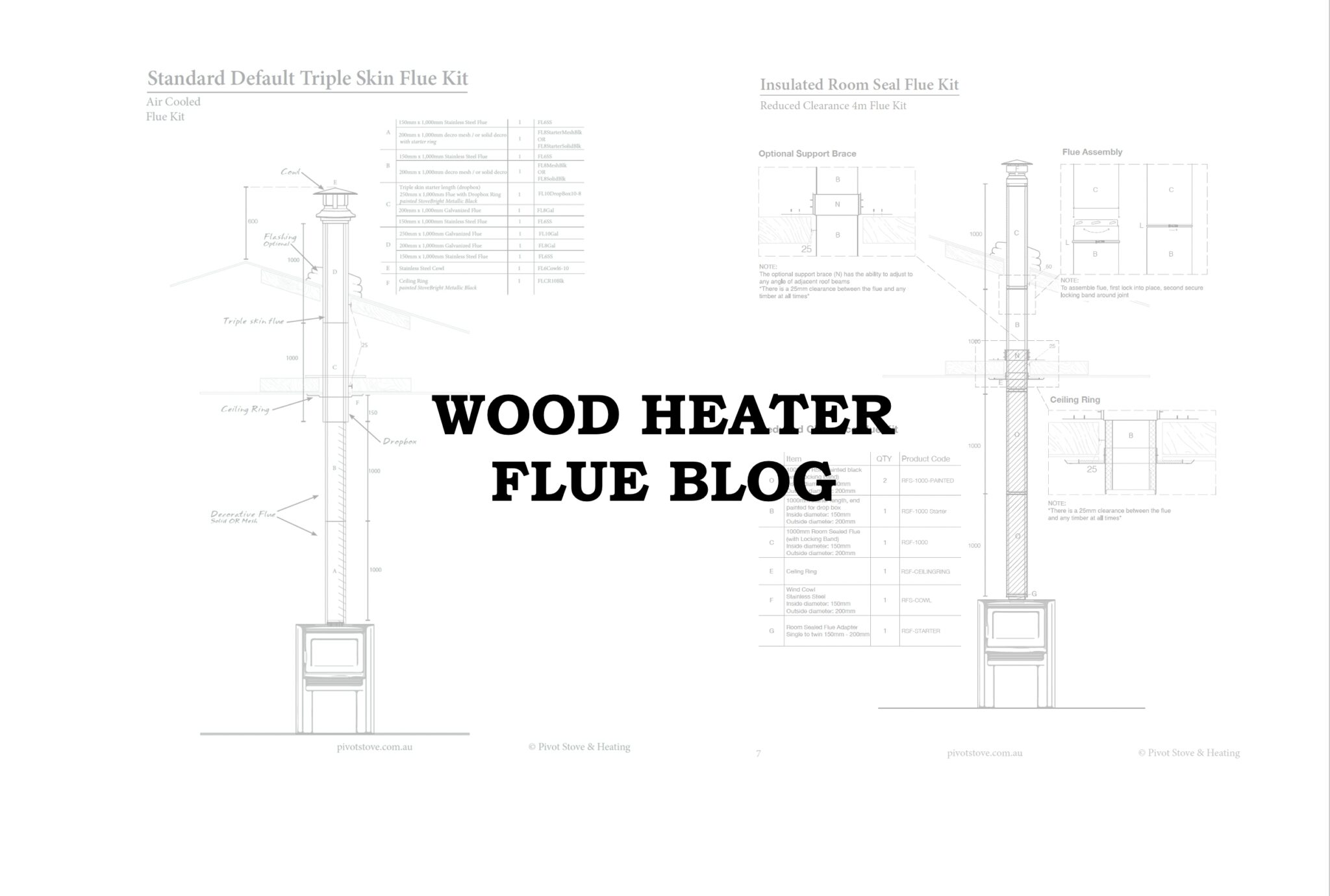 wood heater flue Pivot Stove & Heating Company