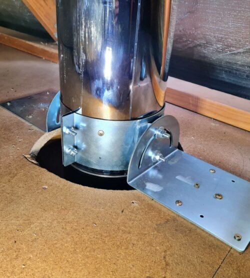 RSF wood heater Flue support