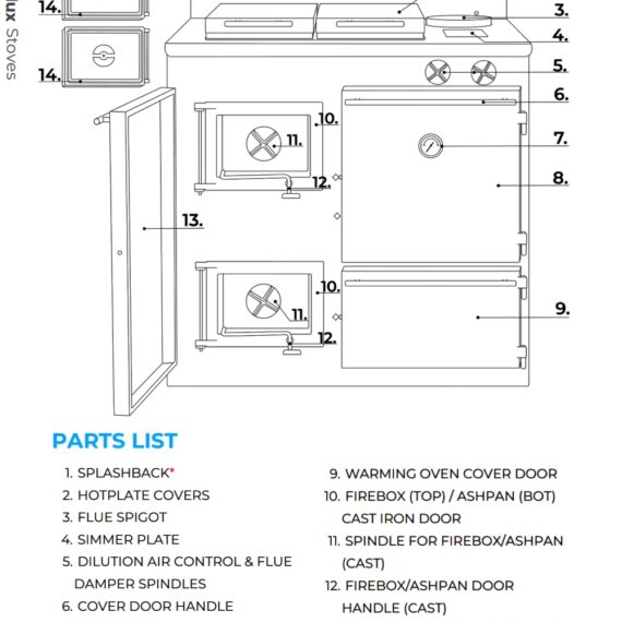 Supreme wood stove clearances